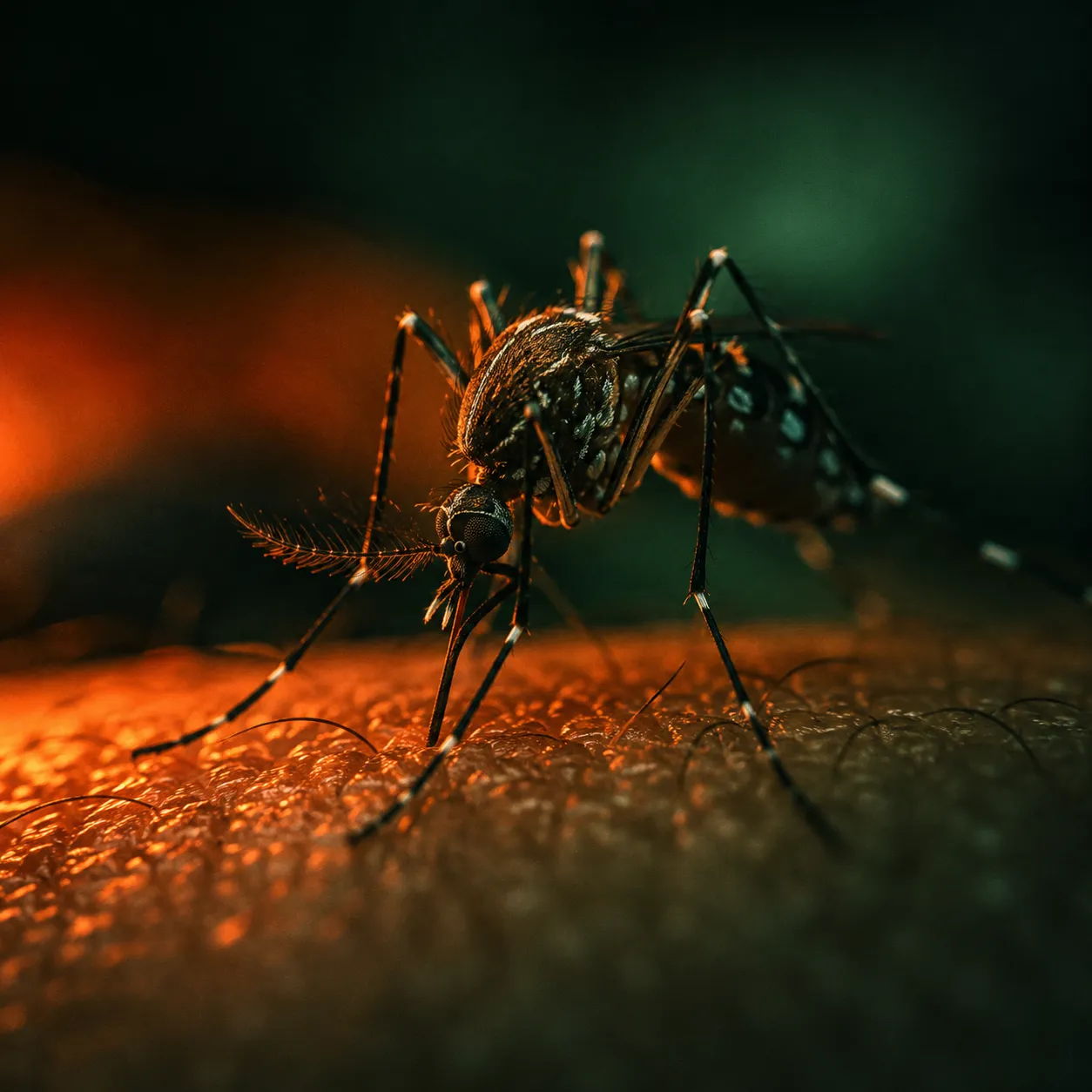 Sinais e locais de abrigo de mosquitos